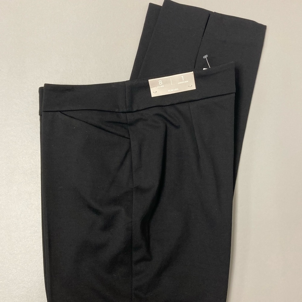 🎬CHICO’s🎬 Black Ponte Tapered Ankle Pants - Picture 4 of 12